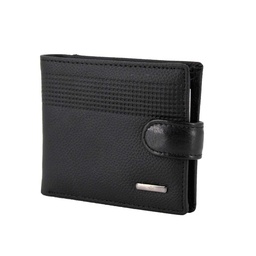 [TVK2402/TVK2373] CARTERA PIEL GRABADO CIERRE NEGRA