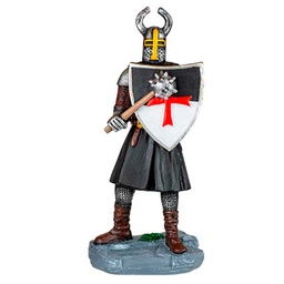 [39532] FIGURA TEMPLARIO MAZA Y ESCUDO 12 CM NEGRA
