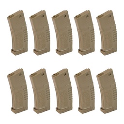 [AR-CARAM140BOX-T] CARGADOR FUSIL AMOEBA M4 140RDS 10PCS TAN