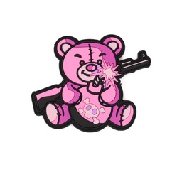 [IW-08248-PK] PARCHE IMMORTAL PVC 3D TEDDY TERROR ROSA