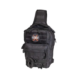 [CRS-801013-BK] BOLSO CORSO BANDOLERA TACTICAL NYLON VELCROS NEGRO