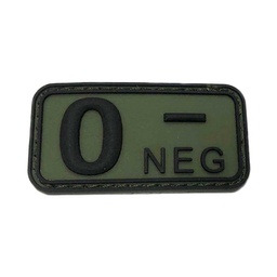 [IW-08267-OD] PARCHE IMMORTAL PVC GRUPO SANGUINEO 0 NEGATIVO VERDE