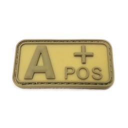 [IW-08272-CO] PARCHE IMMORTAL PVC GRUPO SANGUINEO A POSITIVO TAN