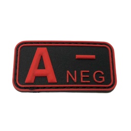 [IW-08273-RD] PARCHE IMMORTAL PVC GRUPO SANGUINEO A NEGATIVO NEGRO-ROJO