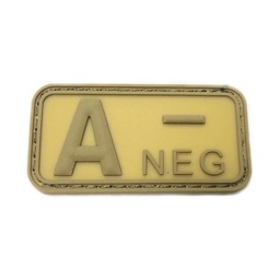 [IW-08276-CO] PARCHE IMMORTAL PVC GRUPO SANGUINEO A NEGATIVO TAN
