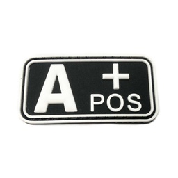 [IW-08270-WH] PARCHE IMMORTAL PVC GRUPO SANGUINEO A POSITIVO NEGRO