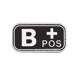 [IW-08278-WH] PARCHE IMMORTAL PVC GRUPO SANGUINEO B POSITIVO NEGRO