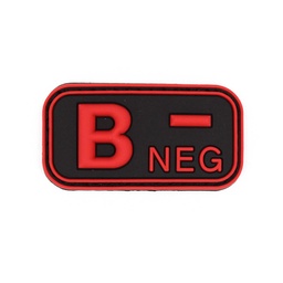 [IW-08281-RD] PARCHE IMMORTAL PVC GRUPO SANGUINEO B NEGATIVO NEGRO-ROJO