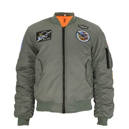 CAZADORA BOMBER IMMORTAL PARCHES VERDE