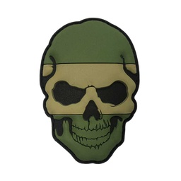 [IW-08304-OD] PARCHE IMMORTAL PVC 3D CALAVERA ESPAÑA VERDE