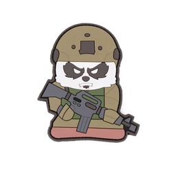 [IW-08307-OD] PARCHE IMMORTAL PVC 3D OSO PANDA TACTICO C/FUSIL VERDE