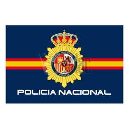 [DB-5631] BANDERA POLICIA NACIONAL RASO 90X150 ESPAÑA AZUL