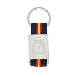 [DB-2280] LLAVERO POLICIA NACIONAL METALICO CENTRO BANDERA ESPAÑA MARINO