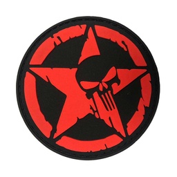 [IW-08242-BK] PARCHE IMMORTAL PVC ESTRELLA PUNISHER NEGRO