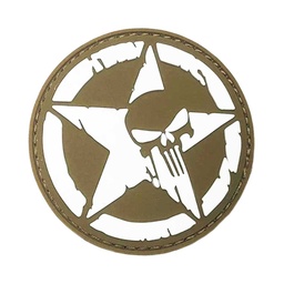 [IW-08243-CO] PARCHE IMMORTAL PVC ESTRELLA PUNISHER TAN