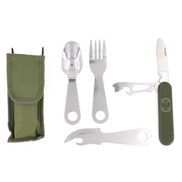 [IW-39207-OD] CUBIERTO MILITAR IMMORTAL NAVAJA Y CUCHILLO C/FUNDA NYLON VERDE