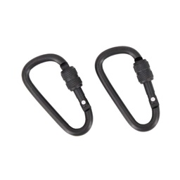 [IW-0204] MOSQUETON IMMORTAL C/SEGURO 2PCS 6CM NEGRO