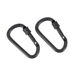 [IW-0208-SEGURO] MOSQUETON IMMORTAL C/SEGURO 2PCS 8CM NEGRO