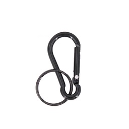 [IW-0205] MOSQUETON IMMORTAL ALUMINIO C/LLAVERO 5CM NEGRO