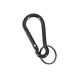 [IW-0206] MOSQUETON IMMORTAL ALUMINIO C/LLAVERO 6CM NEGRO