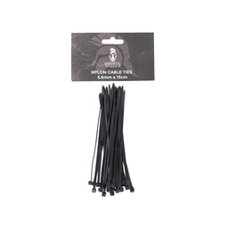 [IW-6022] BRIDAS IMMORTAL CORTAS 3.6MM X 15CM 30PCS NEGRA