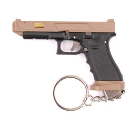 [BH-1511] LLAVERO PISTOLA G34 7,5 CM TAN-NEGRA