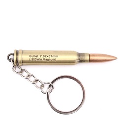 [BH-1526] LLAVERO BALA 7 CM DORADO