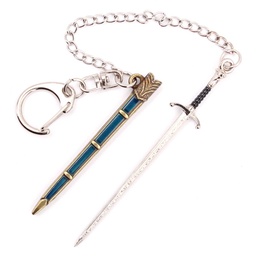 [BH-1207] LLAVERO BH ESPADA 1207 GOT 9CM PLATA