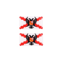 [130230-BOR-AGUILA] PEGATINA ABULTADA PEQ. 2PCS BORGOÑA AGUILA BLANCA
