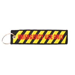 [IW-0315-BK] LLAVERO CINTA RECTANGULAR IMMORTAL DANGER AMARILLO-NEGRO