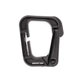 [IW-0223-BK] MOSQUETON IMMORTAL PVC CUADRADO 58 X 49 MM NEGRO