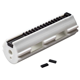 [PM03] PISTON AEG FPS ALIGERADO 14 DIENTES METALICOS ZERO SHOCK BLANCO