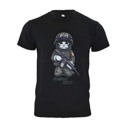 CAMISETA IMMORTAL COMBAT KITTY NEGRA