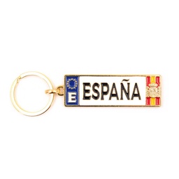 [66042] LLAVERO ESPAÑA MATRICULA RECTANGULAR