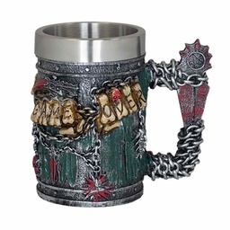 [39805] TAZA RESINA CADENAS GAME OVER XXL GRIS