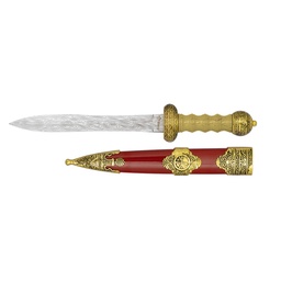[32743] DAGA TOLE 10 ROMANA 16.CM ROJA-DORADO