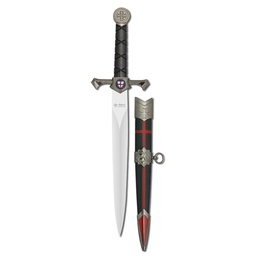 [32745] DAGA TEMPLARIA TOLE 10  24 CM NEGRA ROJA