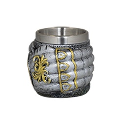 [39744] VASO CHUPITO RESINA ARMADURA GRIS