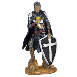 [39666] FIGURA TEMPLARIA TOLE 10 CALAVERA ESCUDO