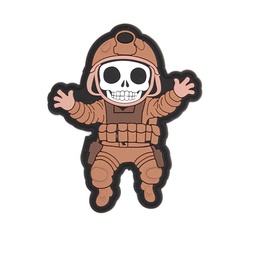 [IW-08465-CO] PARCHE IMMORTAL PVC 3D ESQUELETO MILITAR COYOTE