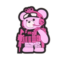 [IW-08469-PK] PARCHE IMMORTAL PVC 3D TEDDY TACTICO ROSA