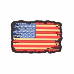 [IW-08433-BL/RD] PARCHE IMMORTAL PVC 3D BANDERA USA VINTAGE BLANCO-ROJO