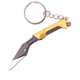 [BH-1242] LLAVERO CUCHILLO 1242 VLT 9 CM GRIS-AMARILLO