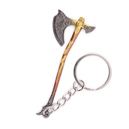 [BH-1248] LLAVERO HACHA 1248 GOW 7 CM GRIS-DORADO