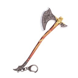 [BH-1256] LLAVERO HACHA 1256 GOW 17 CM PLATA-DORADO