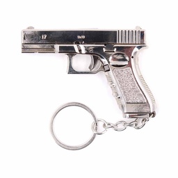 [BH-1576] LLAVERO PISTOLA G17 7 CM PLATA