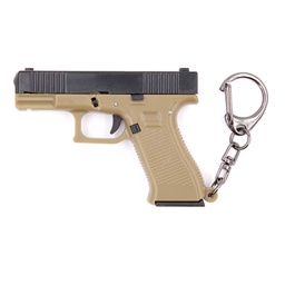 [BH-1584] LLAVERO PISTOLA G19 6,5 CM TAN-NEGRO