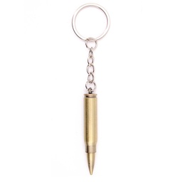 [BH-1592] LLAVERO BALA 5,6 CM DORADO