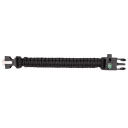 PULSERA PARACORD IMMORTAL CON PEDERNAL Y BRUJULA NEGRA