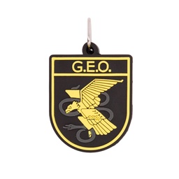 [IW-0334-BK] LLAVERO IMMORTAL PVC GEO NEGRO